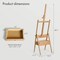 ARTIFY Large Wooden H-Frame Studio Easel with Artist Storage Drawer and Shelf, Sturdy Beechwood Canvas Holder Stand, Adjustable to 75" High